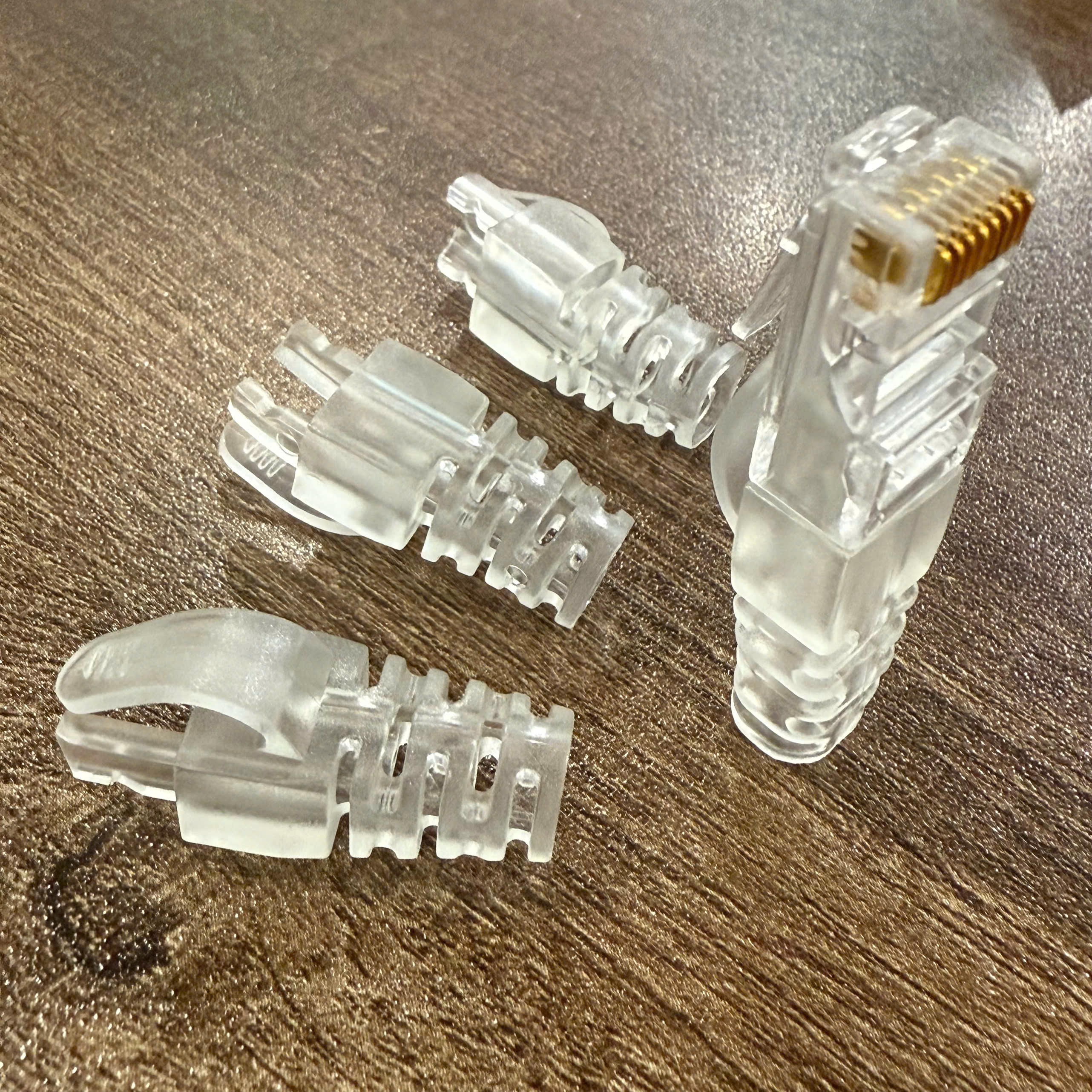 ĐẦU CHỤP MẠNG CAT5E, CAT6 lẫy gài crytal  ACT-04566CR